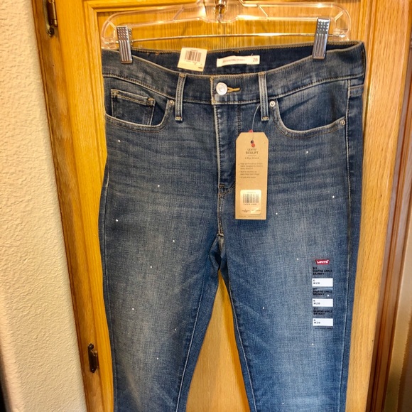 Levi's Denim - Levi shaping SPARKLE skinny/ankle jeans NEW!